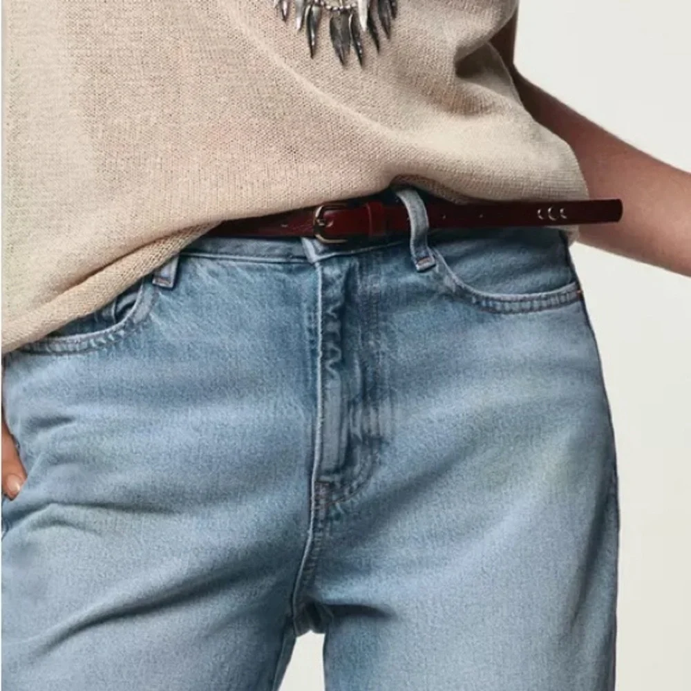 ZARA Faux Leather Belt With Studs